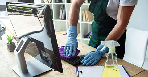 Electroinc cleaning and device disinfection